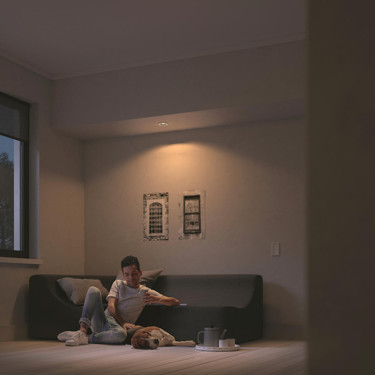 LED-DECKENSTRAHLER Milliskin 9/9/10 cm   - Silberfarben, Basics, Kunststoff (9/9/10cm) - Philips HUE