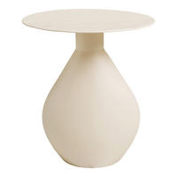 BEISTELLTISCH in Metall 36/36/40 cm  - Creme, Design, Metall (36/36/40cm) - MID.YOU