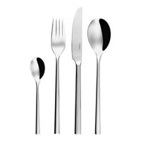 SADA PRÍBOROV, ušľachtilá oceľ, 24-dielne - farba ušľachtilej ocele, Konventionell, kov - Sola