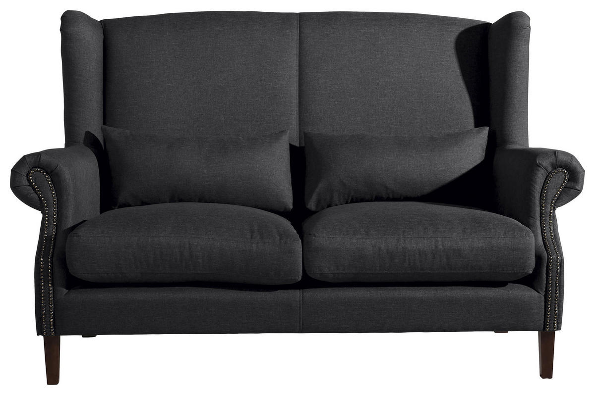 2-SITZER-SOFA Flachgewebe Graphitfarben von MAX WINZER