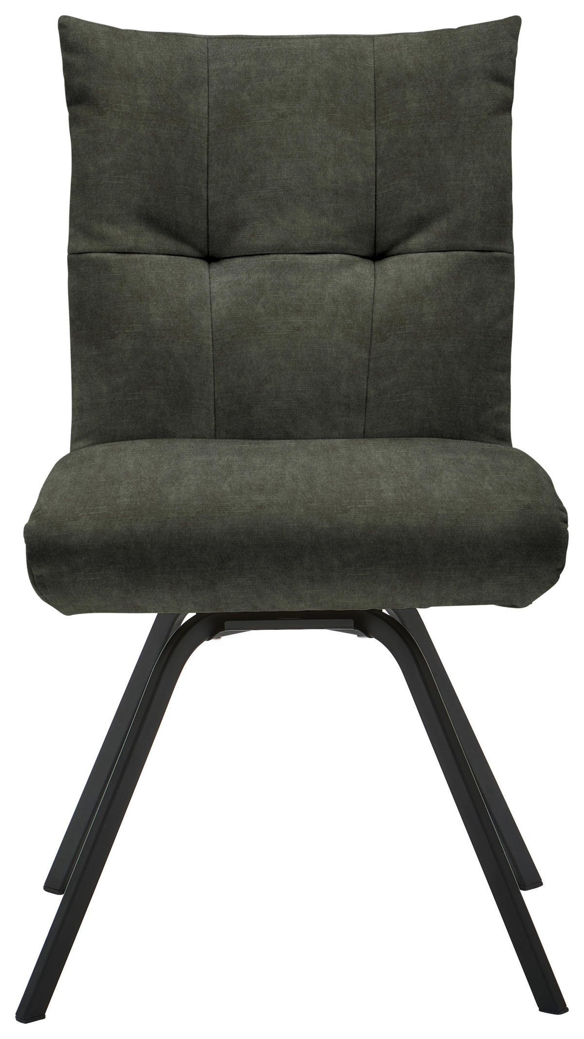 STUHL Velours  - Waldgrün/Schwarz, Design, Textil/Metall (50/84/68cm) - Welnova