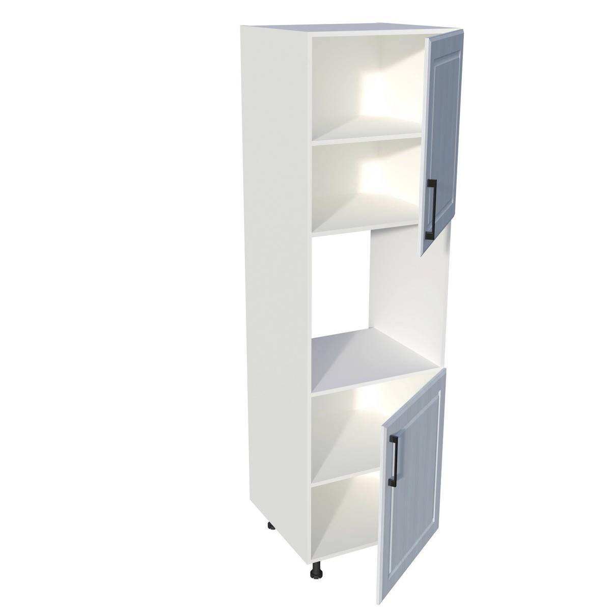 SZEKRÉNY BEÉPÍTHETŐ SÜTŐHÖZ - fehér, Basics, faalapú anyag (60/210/56cm) - Carryhome