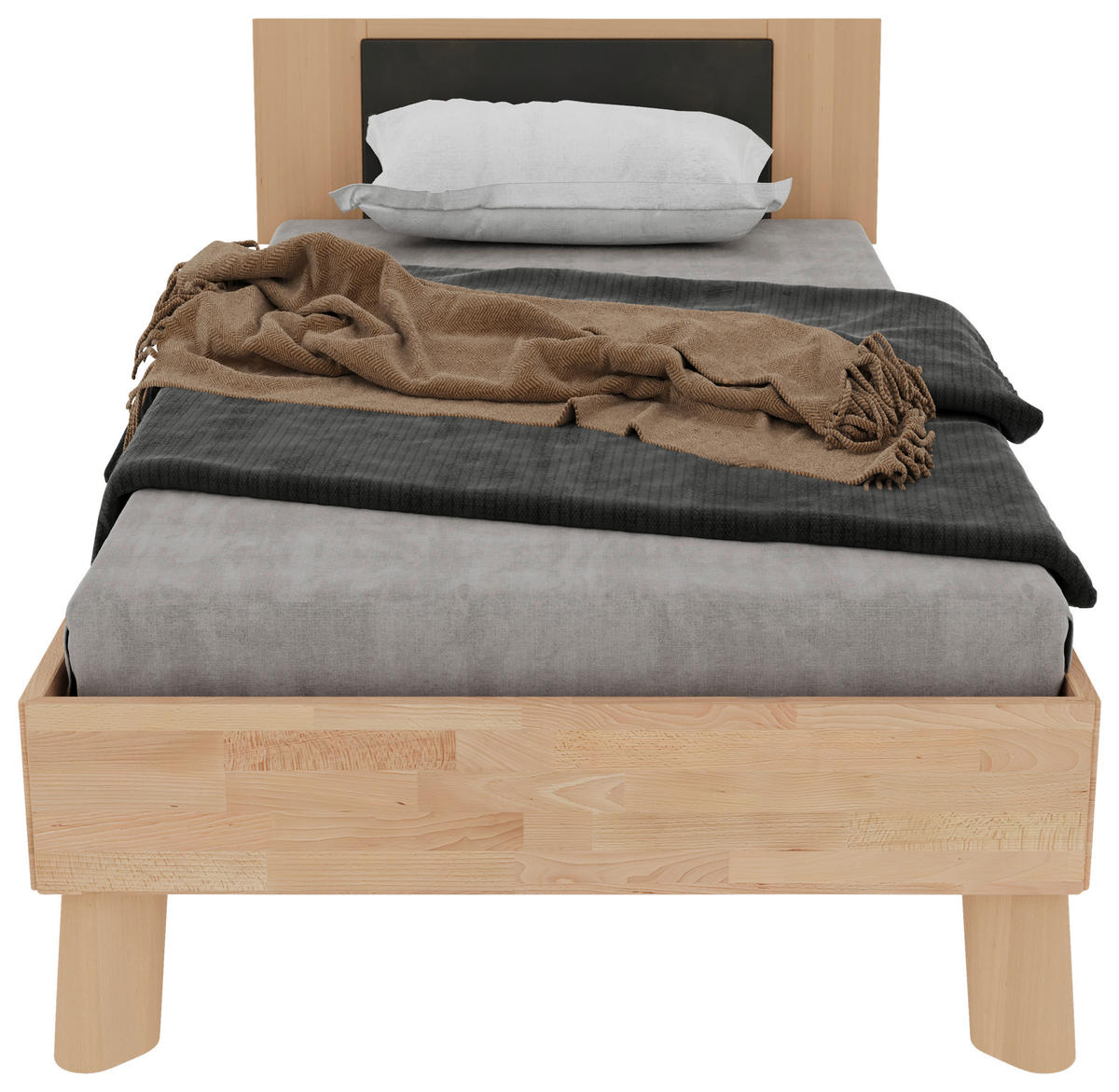 BETT - Naturfarben/Kernbuche, MODERN, Holz (100/200cm) - MID.YOU