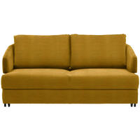 SCHLAFSOFA in Textil Currygelb  - Currygelb/Schwarz, Design, Textil/Metall (172/76-89/112-120cm) - Bali