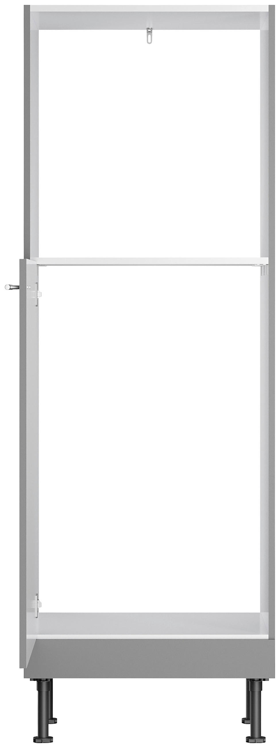 KÜCHENBLOCK 270 cm   in Grau  - Edelstahlfarben/Anthrazit, Basics, Holzwerkstoff/Metall (270cm) - Optifit