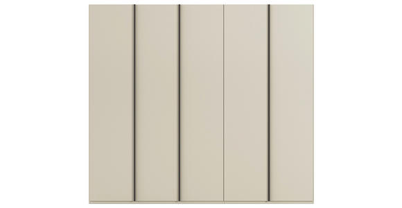 DREHTÜRENSCHRANK 251/223/61 cm,  in Champagner, 5-türig  - Champagner/Graphitfarben, Basics, Holzwerkstoff/Metall (251/223/61cm) - Novel