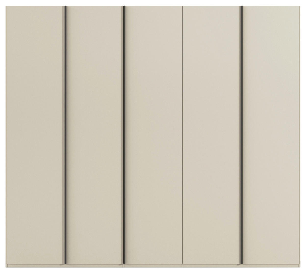 DREHTÜRENSCHRANK 251/223/61 cm,  in Champagner, 5-türig  - Champagner/Graphitfarben, Basics, Holzwerkstoff/Metall (251/223/61cm) - Novel