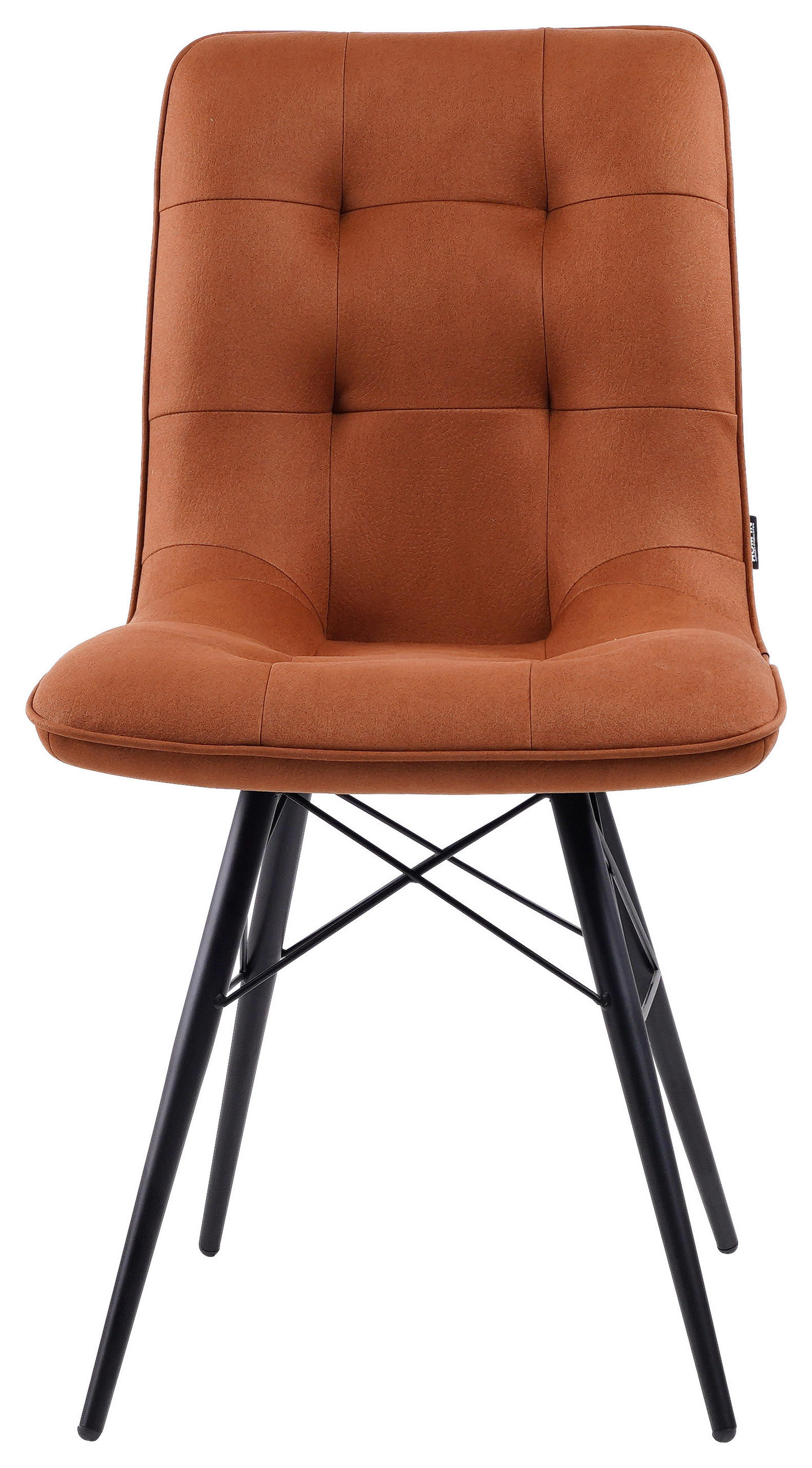 STUHL Struktur Rostfarben  - Rostfarben/Schwarz, Design, Textil/Metall (48/88/62cm) - Hom`in