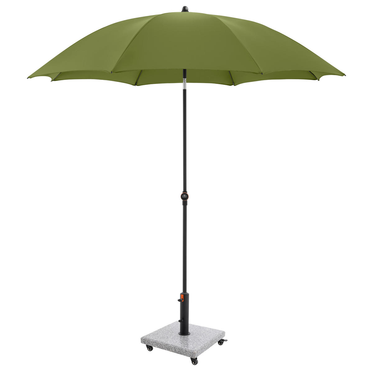 SONNENSCHIRM 200 cm  - Anthrazit/Grün, Basics, Textil/Metall (200/200cm) - Doppler