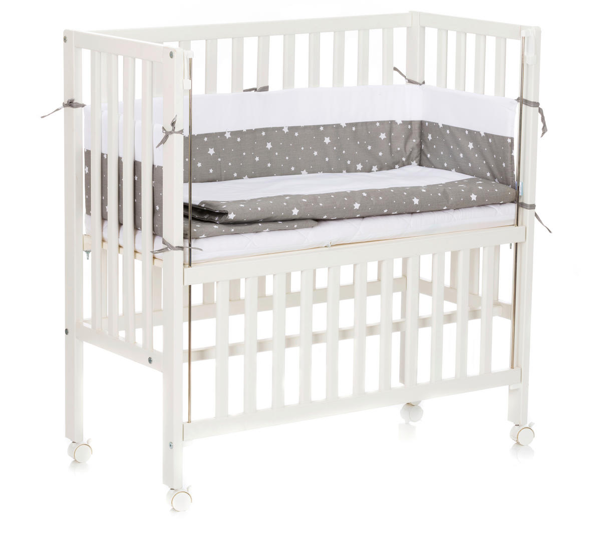 SET ZA DJEČJI KREVETIĆ  80/80 cm    COCON  - bijela/siva, Basics, tekstil (80/80cm) - Fillikid