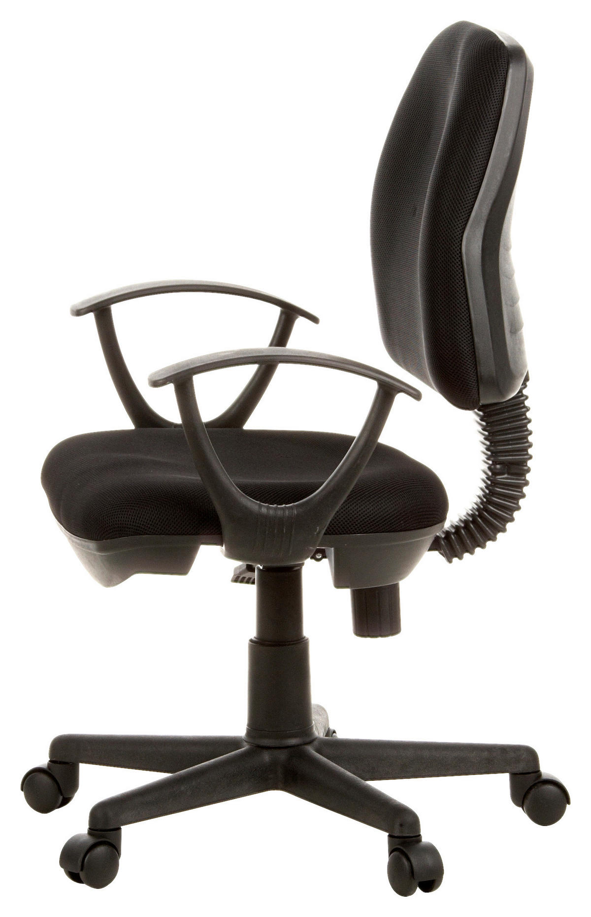 VRTLJIVI STOL umetna masa, tekstil črna  - črna, Moderno, umetna masa/tekstil (57/106/44cm) - MID.YOU