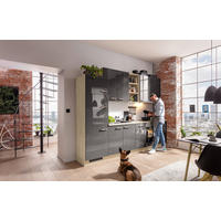 KÜCHENLEERBLOCK 300 cm   in Graphitfarben, Eichefarben  - Eichefarben/Graphitfarben, Basics, Holzwerkstoff/Metall (300cm) - Venda