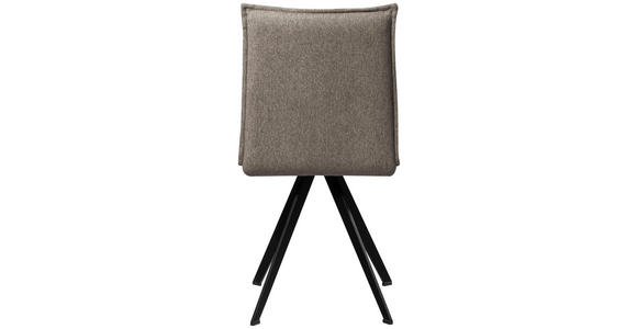 STUHL Webstoff Schwarz, Taupe Buche massiv  - Taupe/Schwarz, Basics, Holz/Textil (46/91/61cm) - Carryhome