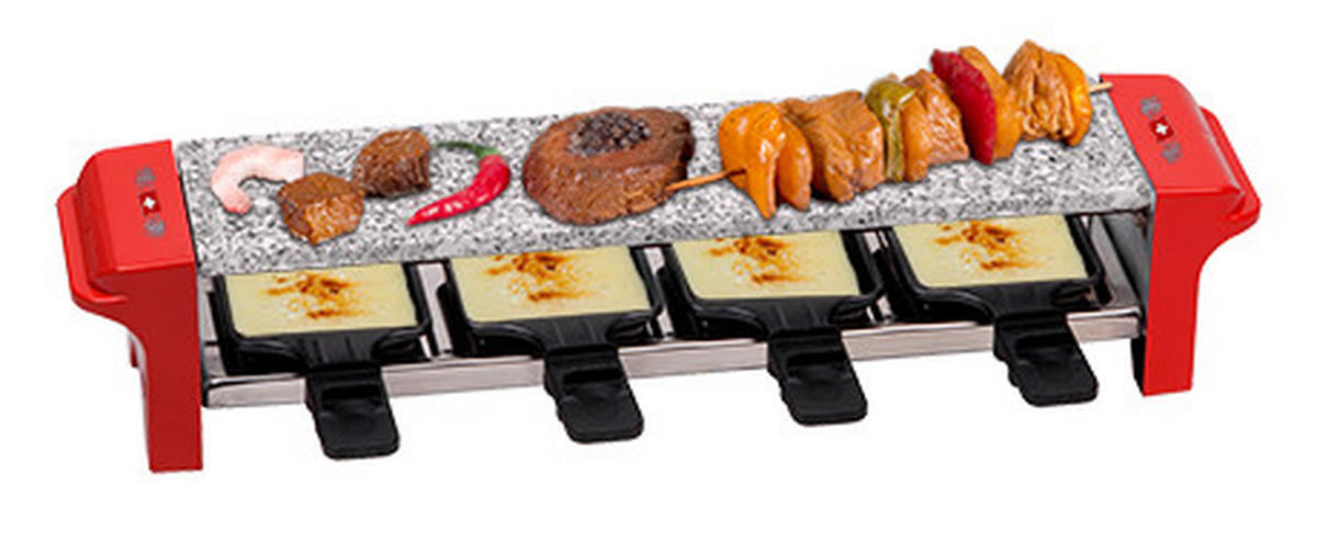 RACLETTE-GRILL  - Rot, Design, Metall (28/11/53cm) - Novel