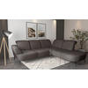 ECKSOFA in Flachgewebe Graphitfarben  - Schwarz/Graphitfarben, Modern, Textil/Metall (302/270cm) - Sit & More