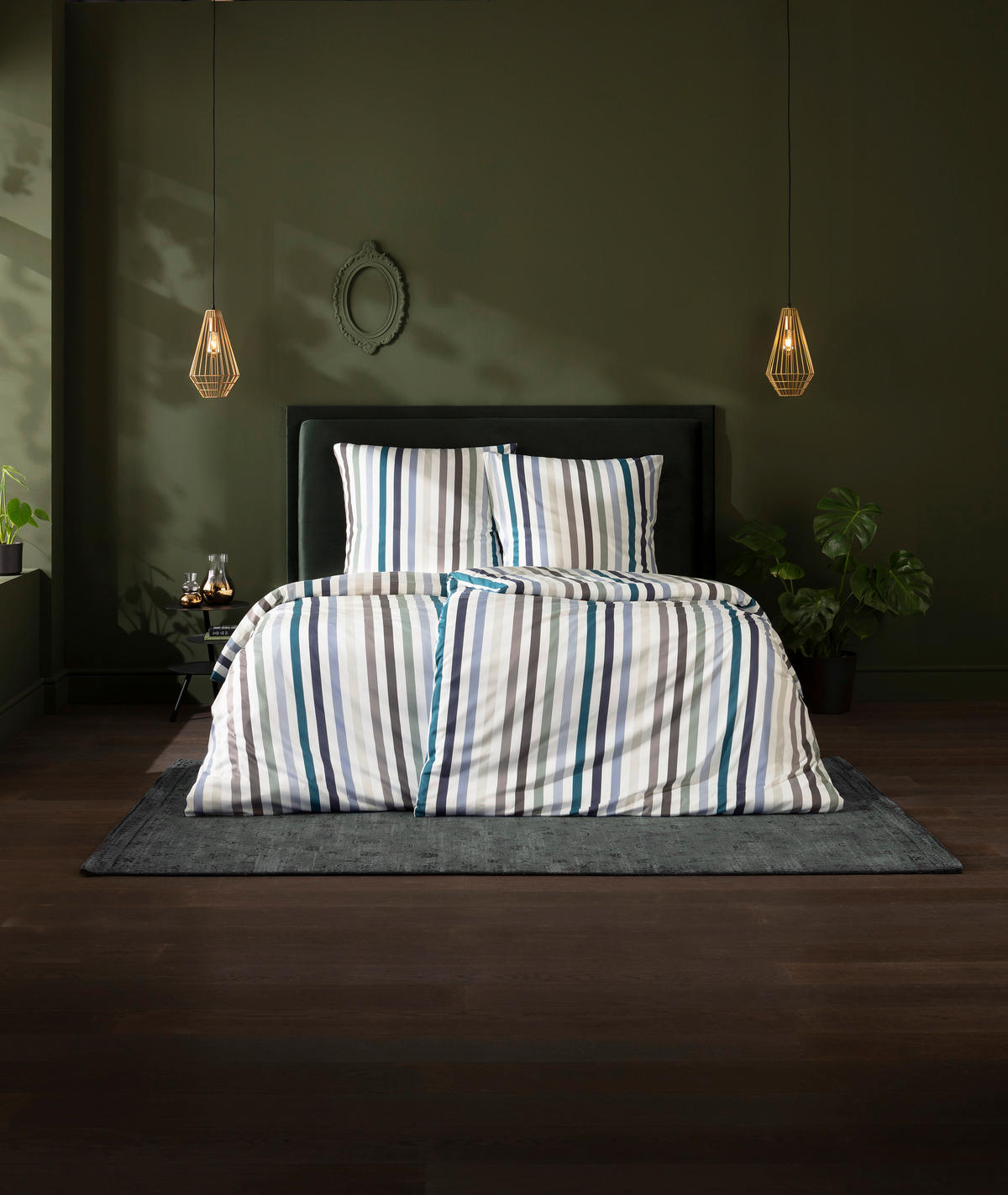 BETTWÄSCHE 2-teilig Curt Interlock-Jersey 155/220 cm  - Blau, Design, Textil (155/220cm) - Estella