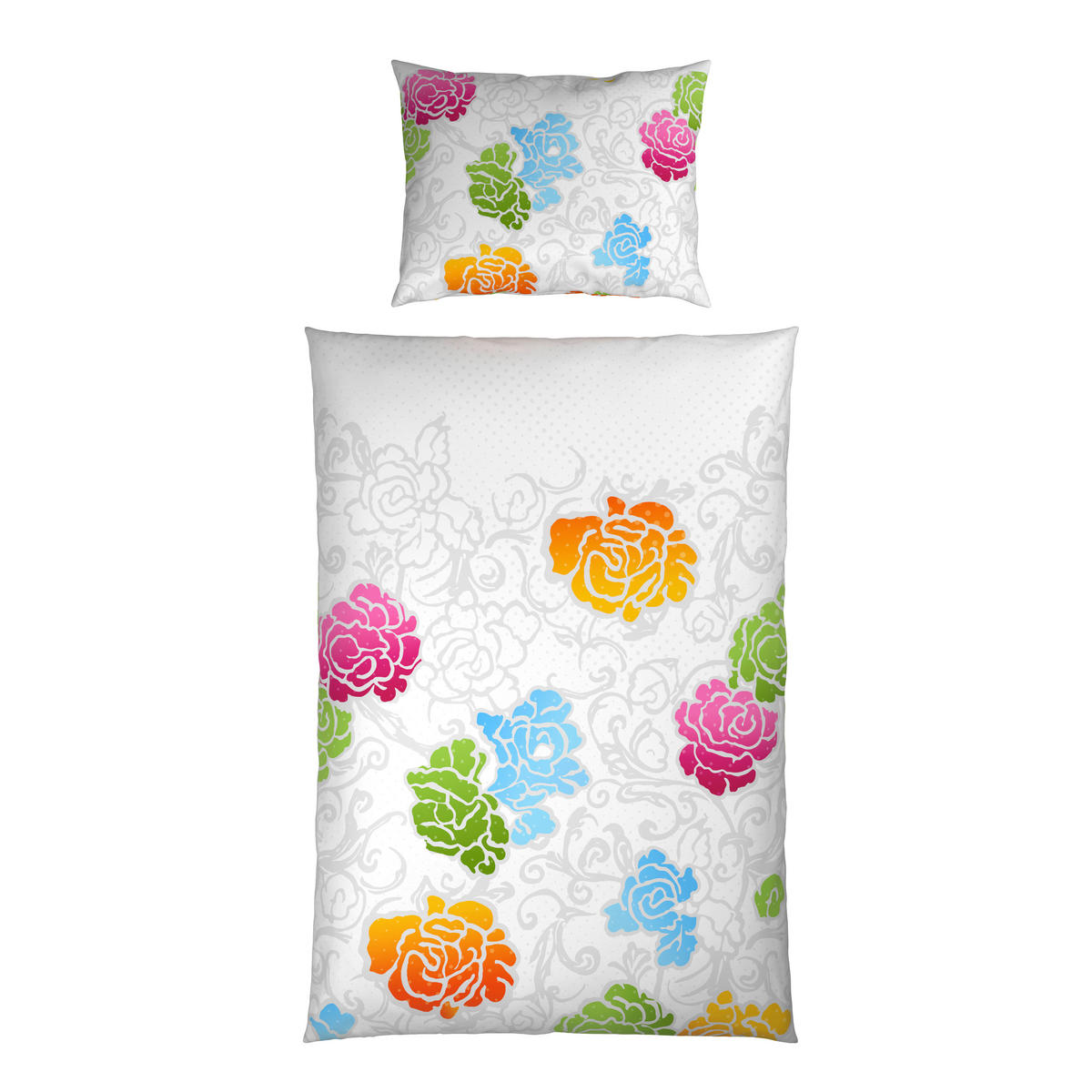 POSTEĽNÁ BIELIZEŇ, satén, viacfarebná, 140/200 cm - viacfarebná, Trend, textil (140/200cm) - Esposa