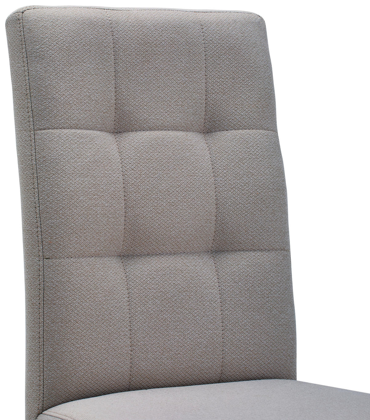 STUHL  in Eisen Webstoff Metall, Textil  - Hellgrau/Schwarz, Design, Textil/Metall (46/91/61cm) - home24