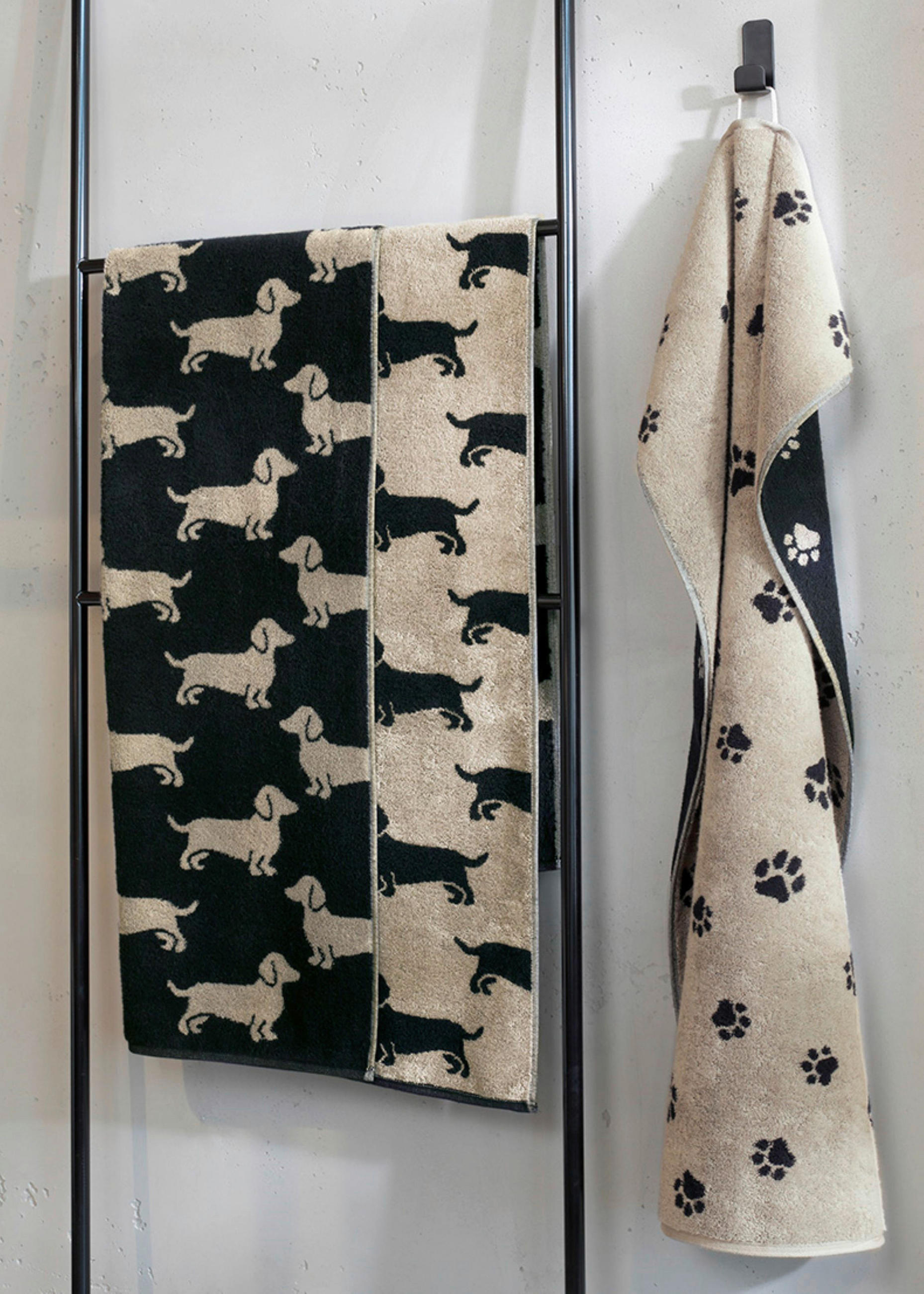 OSUŠKA DO SPRCHY, 80/150 cm, černá - černá, Basics, textil (80/150cm) - Cawoe