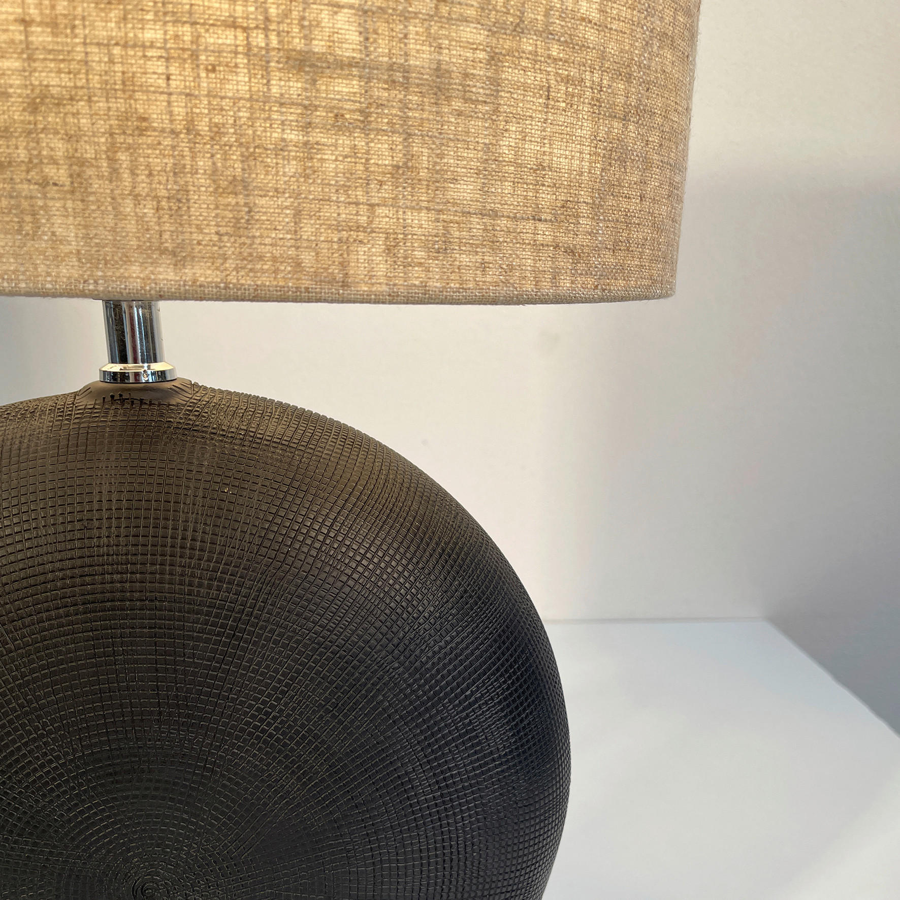 BORDSLAMPA 23/13/36 cm - sandfärgad/svart, Klassisk, plast/keramik (23/13/36cm)