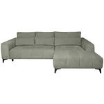 ECKSOFA  in Chenille Mintgrün  279/222 cm  - Schwarz/Mintgrün, KONVENTIONELL, Kunststoff/Textil (279/222cm) - Hom`in