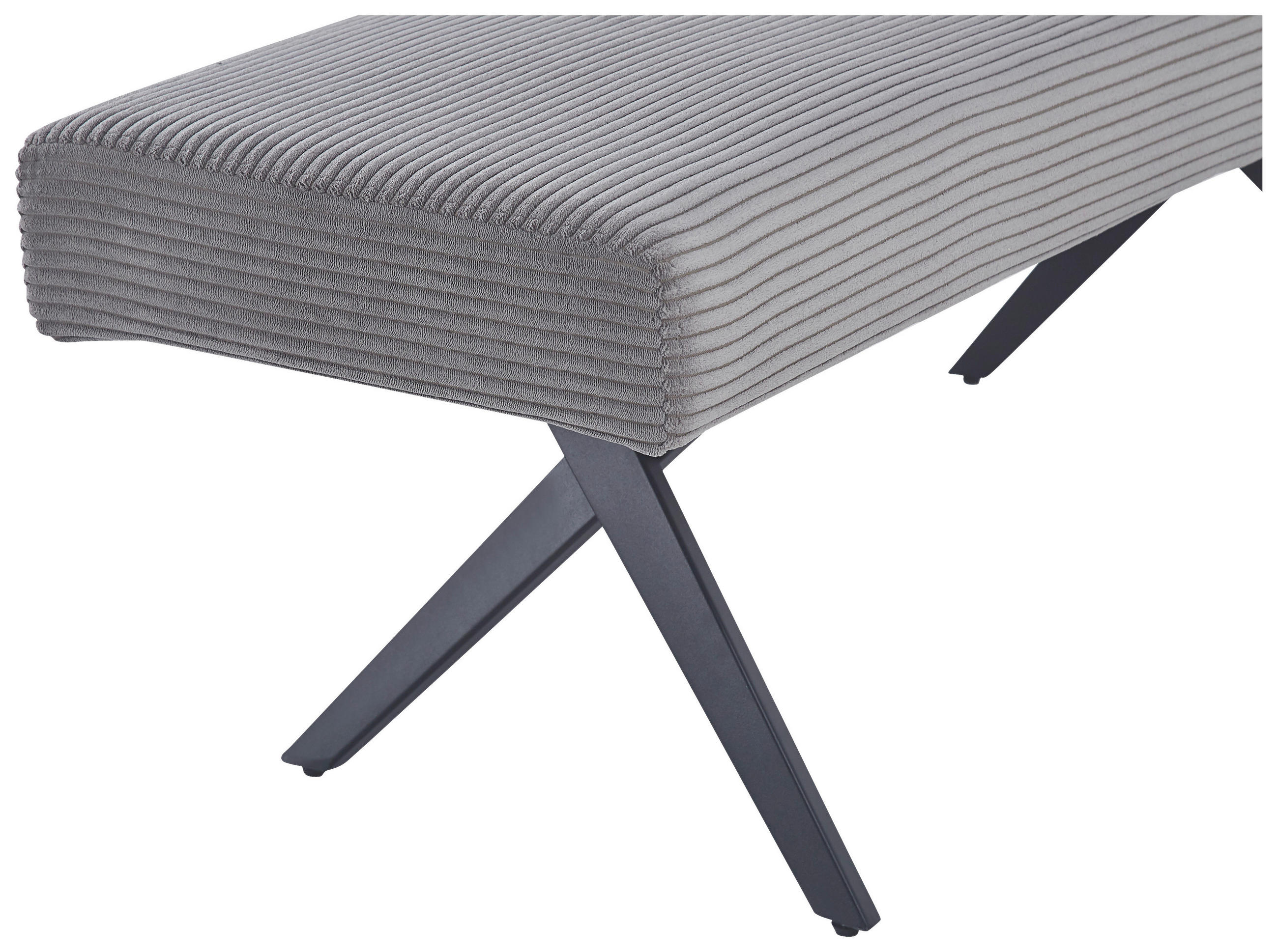 SITZBANK in Metall, Textil Dunkelgrau  - Dunkelgrau/Schwarz, KONVENTIONELL, Textil/Metall (140/49/47cm) - MID.YOU