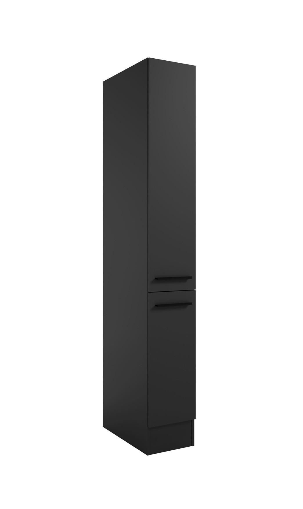 APOTHEKERSCHRANK 30/211/57 cm  in Schwarz  - Schwarz, LIFESTYLE, Holzwerkstoff/Kunststoff (30/211/57cm) - P & B