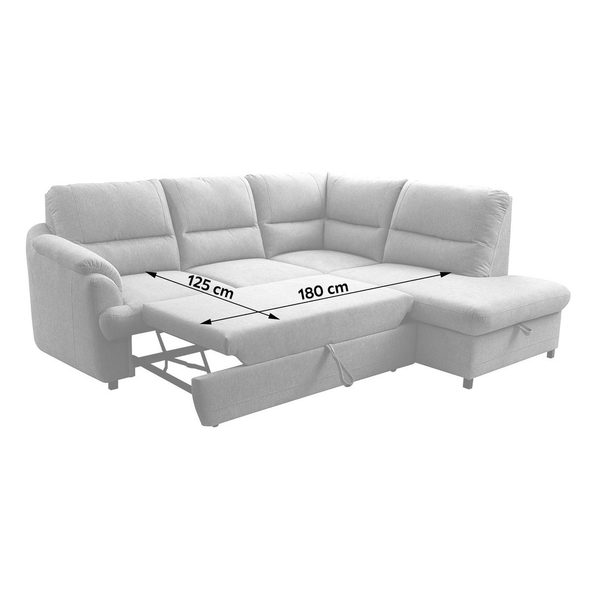 ECKSOFA Graphitfarben  - Greige/Schwarz, Basics, Holz/Textil (240/200cm) - MID.YOU