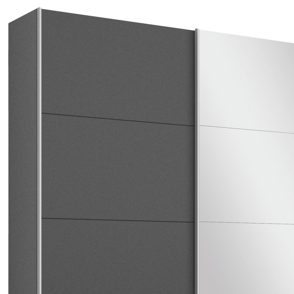 SCHWEBETÜRENSCHRANK 271/230/62 cm 3-türig Grau  - Alufarben/Grau, MODERN, Holzwerkstoff/Metall (271/230/62cm) - Rauch Möbel