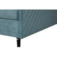 BOXSPRINGBETT 160/200 cm in Petrol - Petrol/Schwarz, Design, Textil/Metall (160/200cm) - Esposa