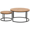 COUCHTISCH in Metall, Holzwerkstoff 80/80/44,5 cm  - Wildeiche/Schwarz, Konventionell, Holzwerkstoff/Metall (80/80/44,5cm) - MID.YOU