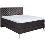 BOXSPRINGBETT 160/200 cm  in Anthrazit  - Anthrazit/Graphitfarben, Design, Textil/Metall (160/200cm) - Xora