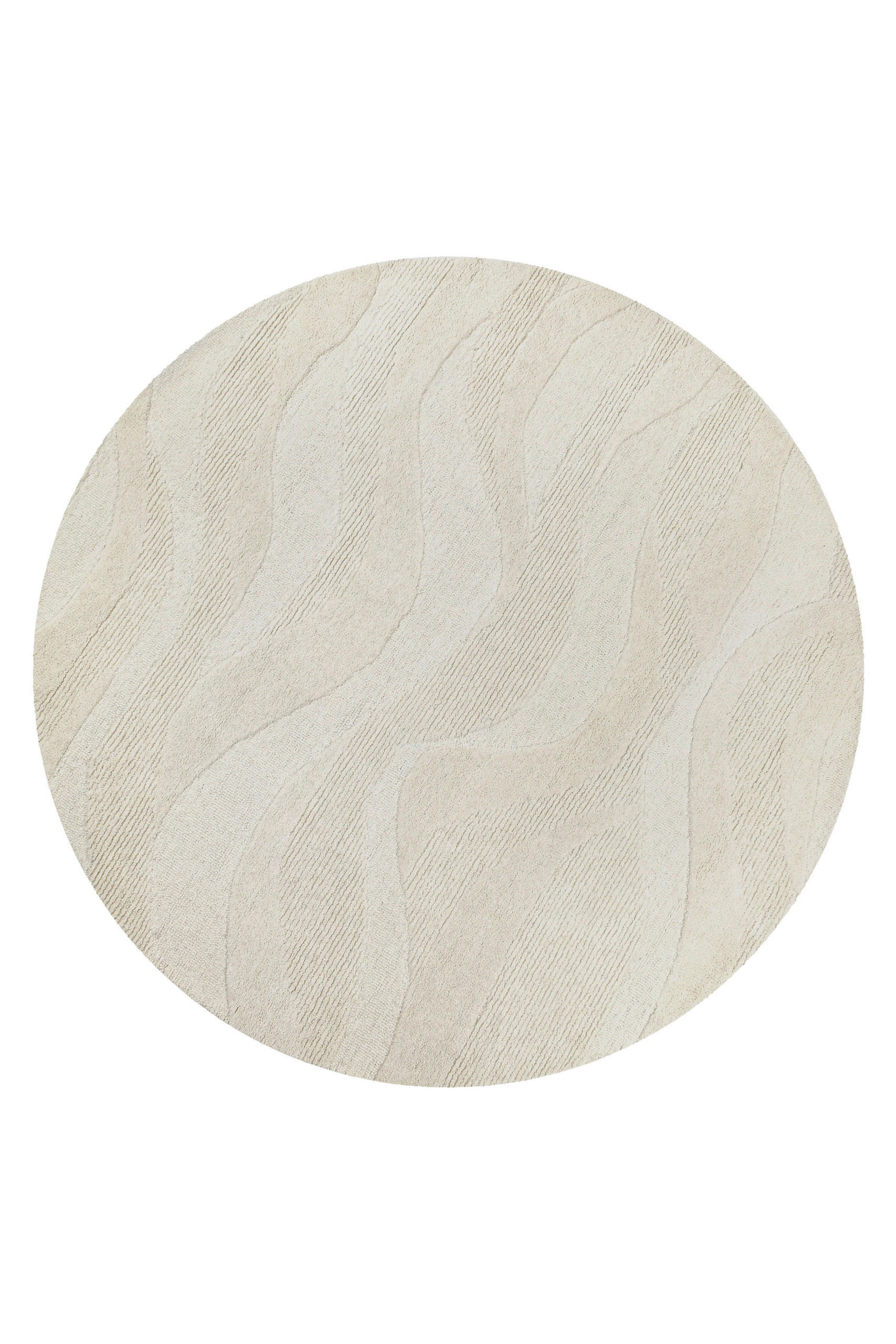 WEBTEPPICH Wohnzimmer 200 cm Hamptons Thirtyfour Creme rund  - Creme, Design, Textil (200cm) - WECON HOME