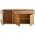 SIDEBOARD 170/79/43 cm  - Wildeiche/Anthrazit, Natur, Glas/Holz (170/79/43cm) - Linea Natura