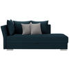 LEŽADLO, textil, 220/93/100 cm - petrolejová/svetlosivá, Design, textil/plast (220/93/100cm) - Livetastic