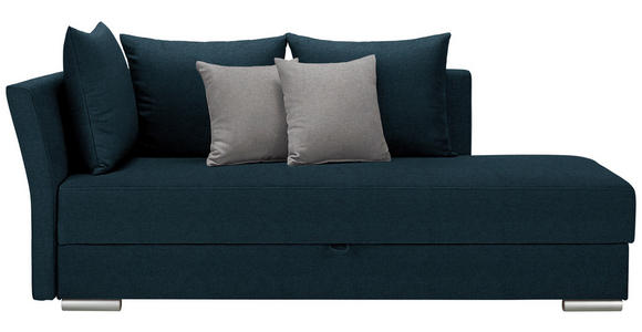 LIEGE in Webstoff Petrol - Chromfarben/Petrol, Design, Kunststoff/Textil (220/93/100cm) - Xora