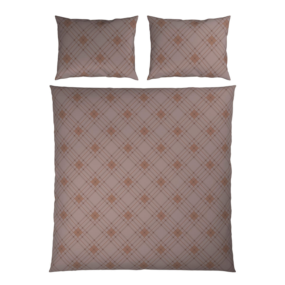 POVLEČENÍ satén šedohnědá 200/200 cm - šedohnědá, Design, textil (200/200cm) - Ambia Home