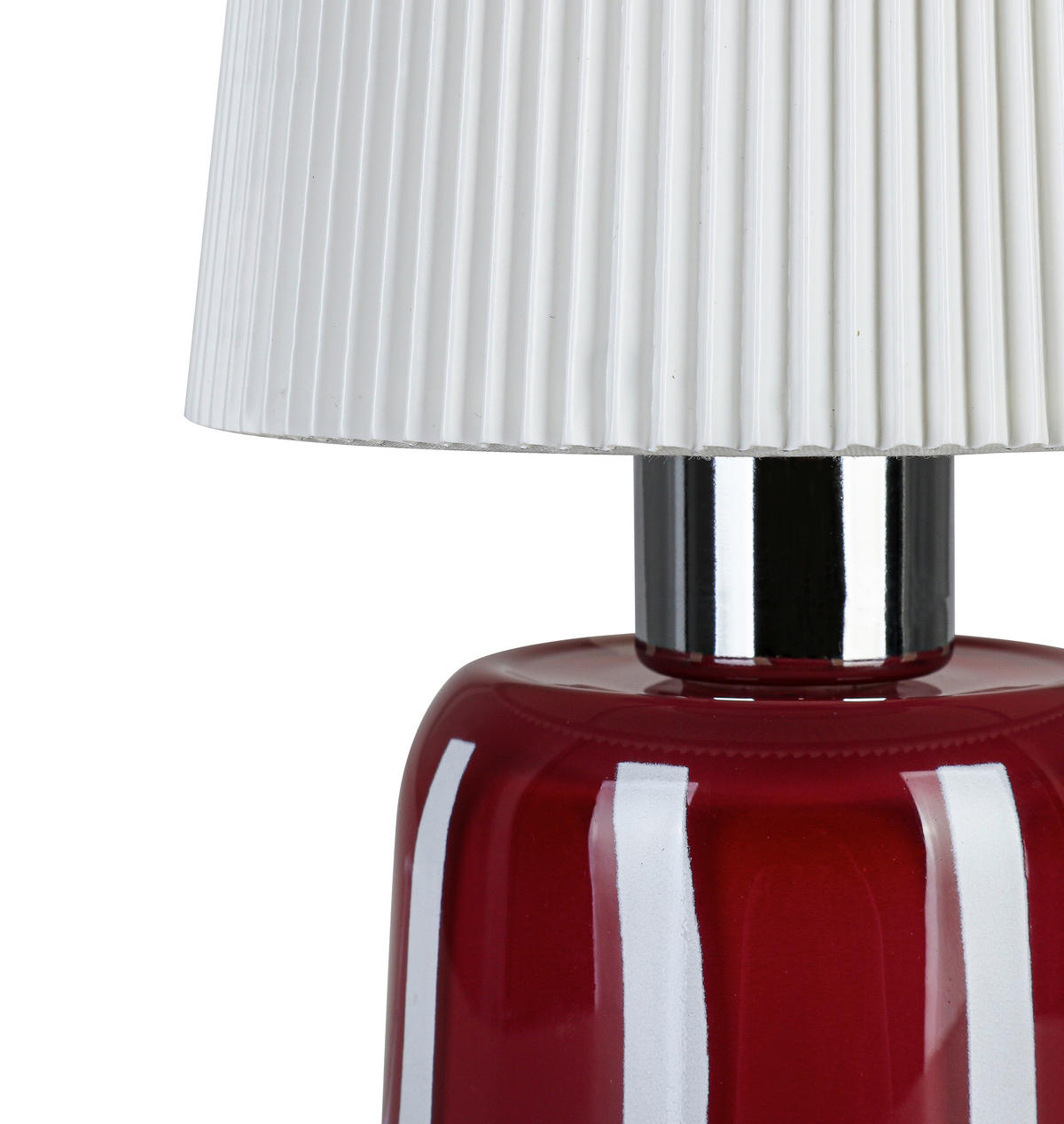 BORDSLAMPA 12/22 cm   - vit/röd, Lifestyle, metall/glas (12/22cm) - Novel