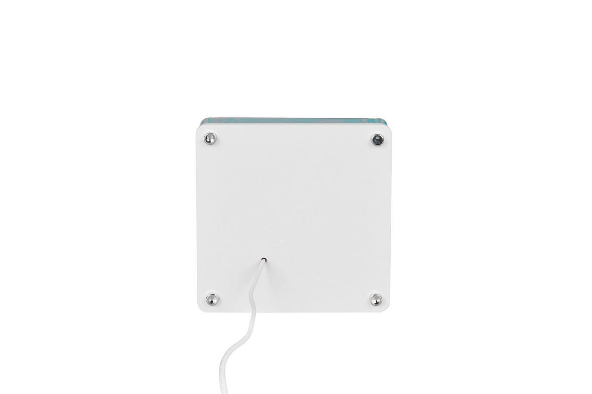 LED-TISCHLEUCHTE Querido  - Transparent/Weiß, LIFESTYLE, Kunststoff (14,5/14,5/5cm)