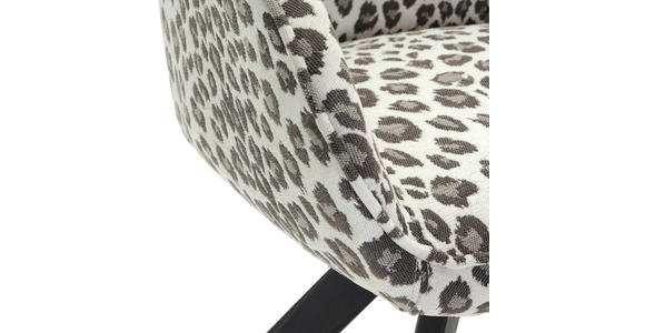 ARMLEHNSTUHL  Sitzfläche 360° drehbar Flachgewebe, Mikrofaser  - Beige/Schwarz, Design, Textil/Metall (60/83/65cm) - Landscape