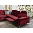 WOHNLANDSCHAFT in Chenille Rot  - Rot/Alufarben, Design, Textil/Metall (170/333/265cm) - Dieter Knoll