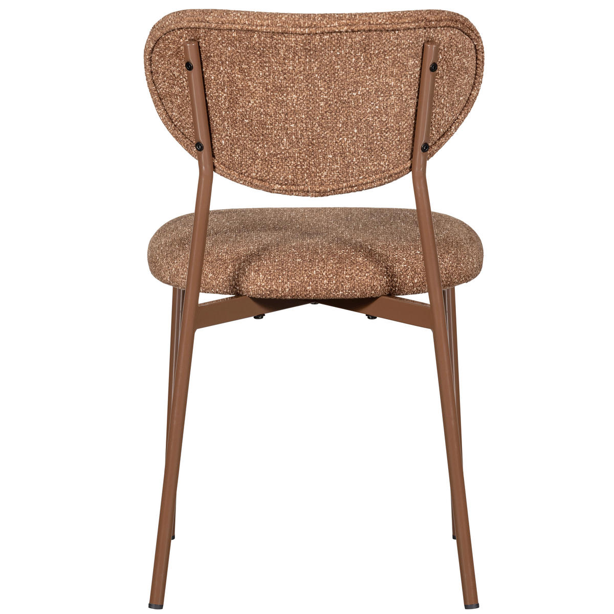 STUHL-SET 2 Stück  in Eisen Webstoff  - Braun, MODERN, Textil/Metall (46/77/56cm) - Livetastic