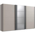 SCHWEBETÜRENSCHRANK  in Graphitfarben, Sahara  - Schwarz/Graphitfarben, KONVENTIONELL, Glas/Holzwerkstoff (313/208/64cm) - Carryhome