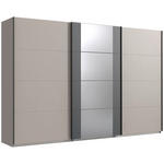 SCHWEBETÜRENSCHRANK  in Graphitfarben, Sahara  - Schwarz/Graphitfarben, KONVENTIONELL, Glas/Holzwerkstoff (313/208/64cm) - Carryhome