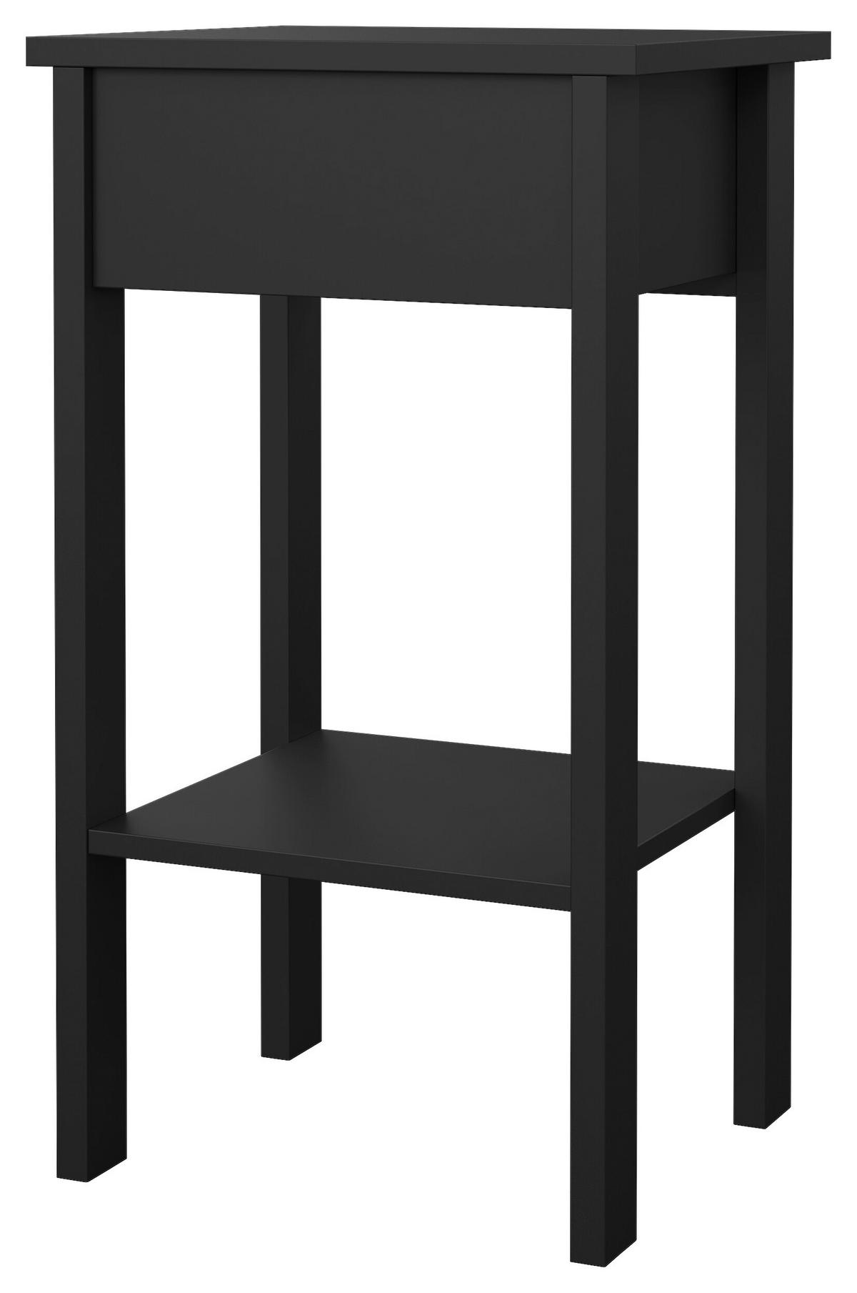 NACHTSCHRANK 40/70,1/34,2 cm  - Silberfarben/Schwarz, MODERN, Holzwerkstoff/Metall (40/70,1/34,2cm) - MID.YOU