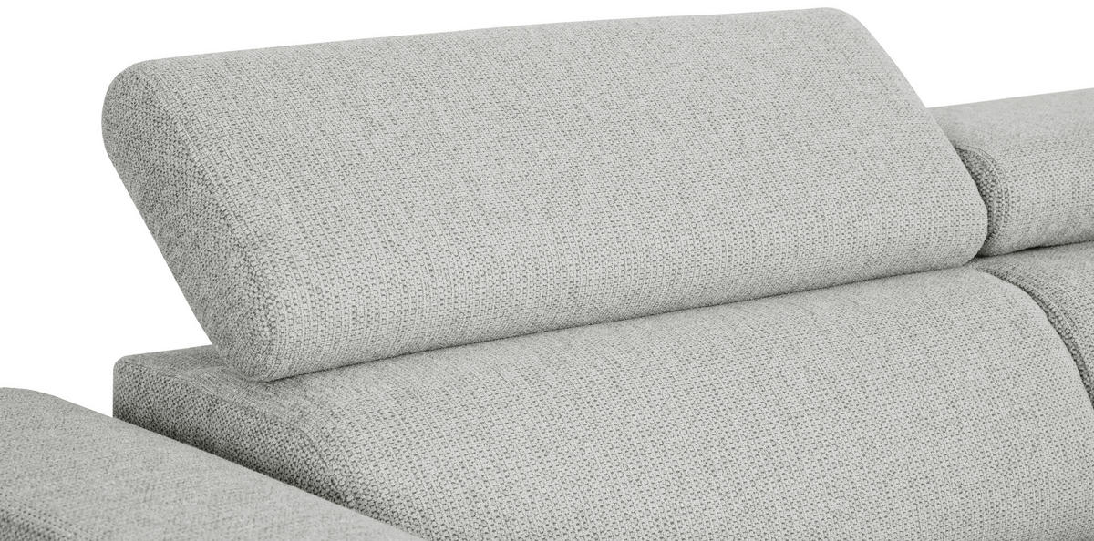 ECKSOFA in Struktur Grau  - Schwarz/Grau, Design, Kunststoff/Textil (284/205cm) - MID.YOU