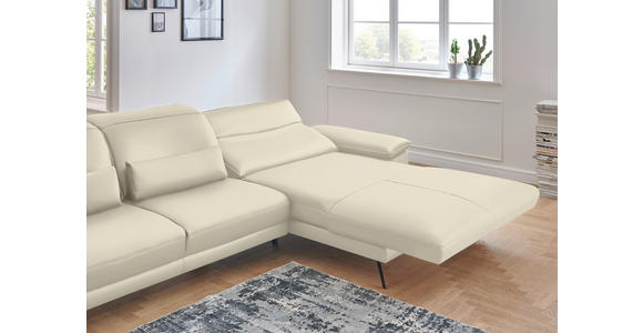 ECKSOFA Rivello in Echtleder Naturfarben  328/193 cm  - Schwarz/Naturfarben, Design, Leder/Metall (328/193cm) - Dieter Knoll