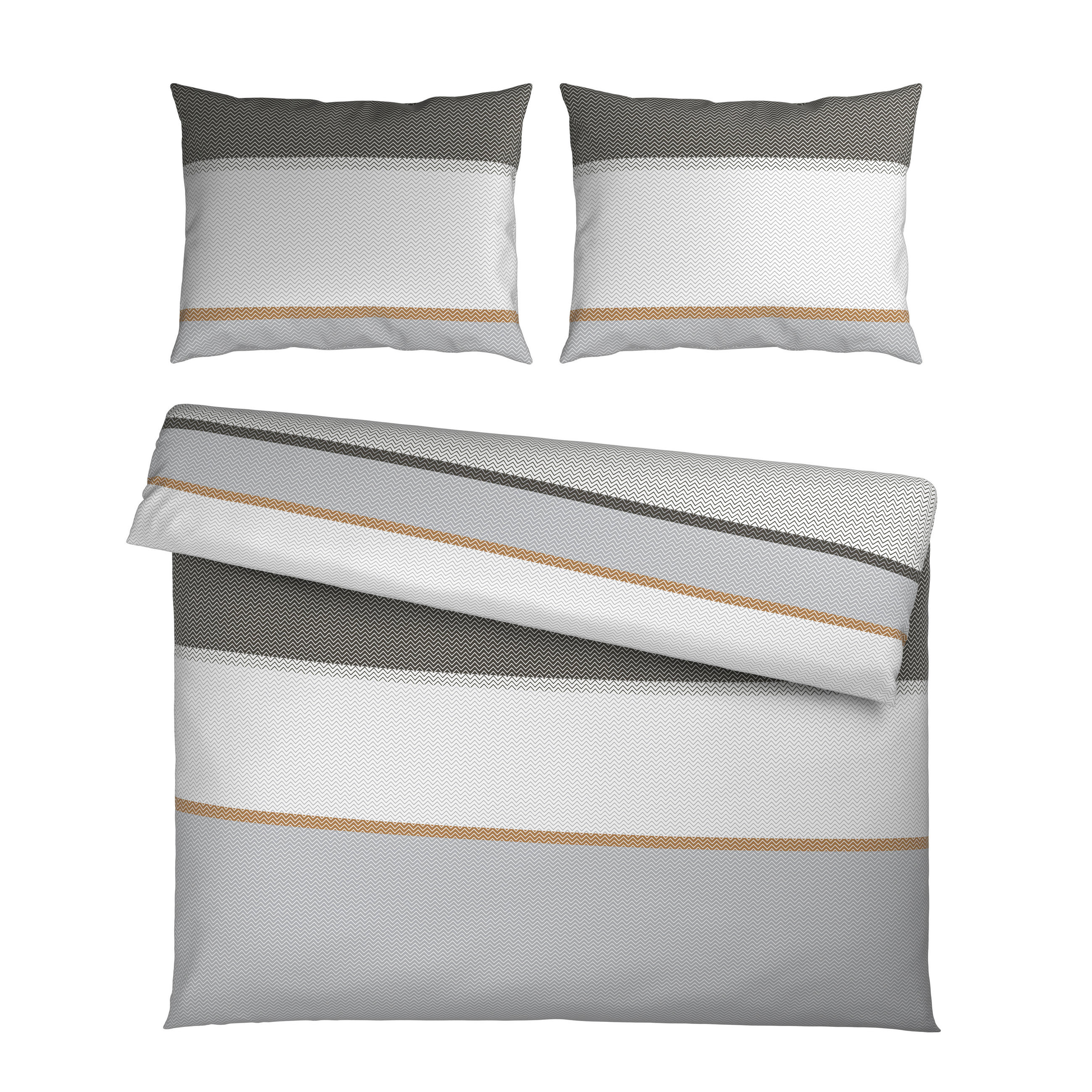 Lenjerie De Pat 220/200 cm  - gri, Konventionell, textil (220/200cm) - Novel