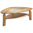 COUCHTISCH in Holz, Glas 121/85/45 cm  - Eichefarben, Basics, Glas/Holz (121/85/45cm) - Novel