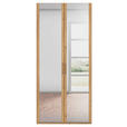 DREHTÜRENSCHRANK 101/223/60 cm 2-türig Eichefarben  - Eichefarben/Silberfarben, Design, Glas/Holzwerkstoff (101/223/60cm) - Novel